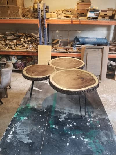 Custom Log Slice Coffee Table