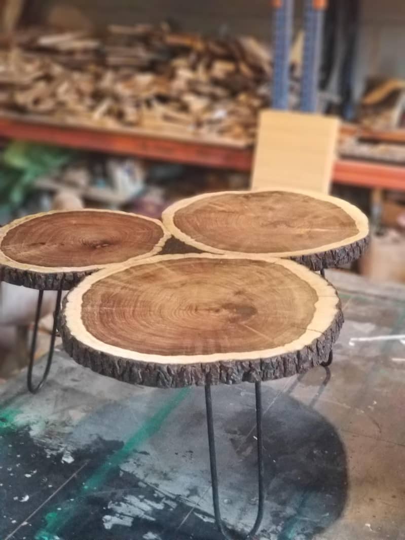 Custom Log Slice Coffee Table 11