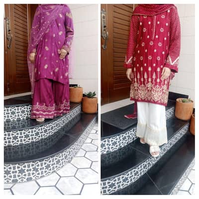 Pakistani sapphire and sharooq 3pc stitched bundle