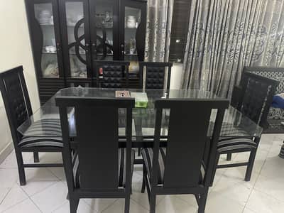 Dinning table and six chairs