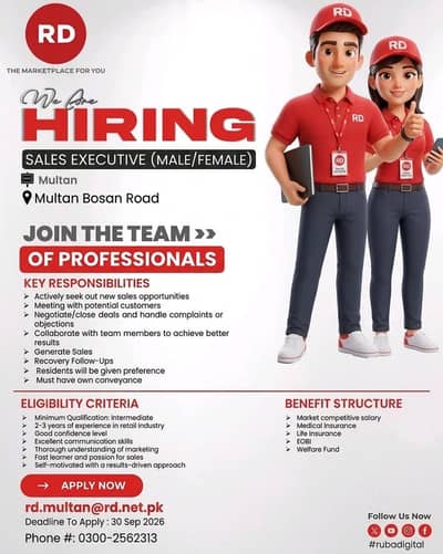 We are Hiring Sales Executive (Male&Female)
