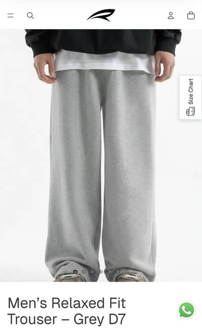 Zama Men's Relaxed Fit Trouser - Grey D7 size : L