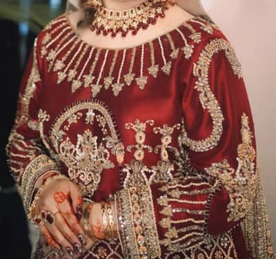 Maroon Bridal Dress