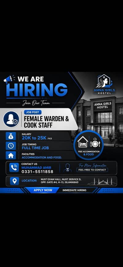 female cook is required
