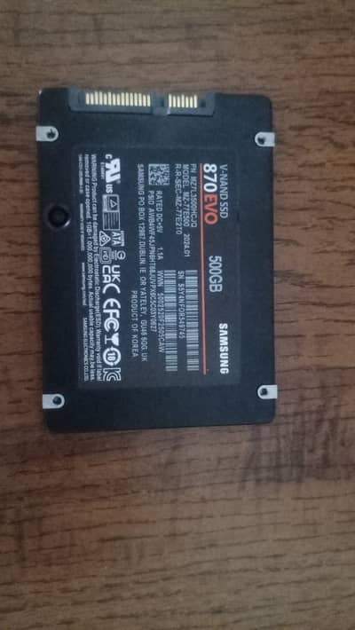 Samsung SSD 500 GB available only 2 months used.