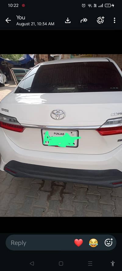 Toyota Corolla GLI 2018 super wahite alloy wheels Grandi new style