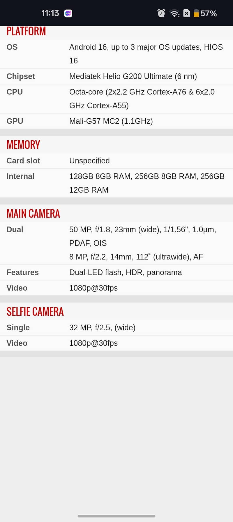 Tecno Camon 50 4