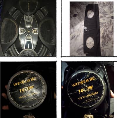 Speakers set and Mehran Cylinder Phata Lasani Wood Made