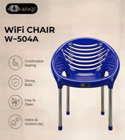 Wings Wifi Pure Plastic Chairs | Stock Available | Comfortable Sofa