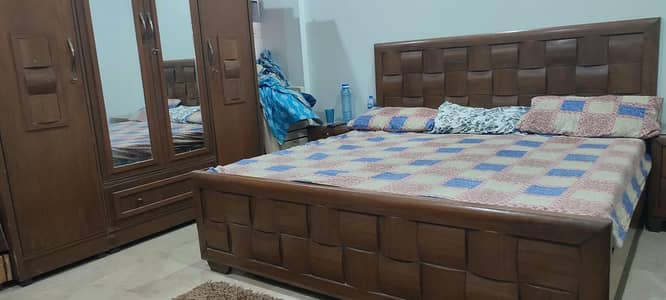 Wooden Walnut Bedroom Set