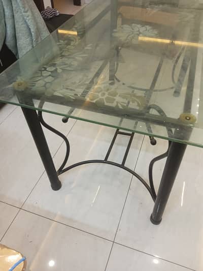 Glass Top dinning Table only ( 6 persons )