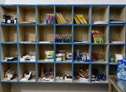 Counters and shelves