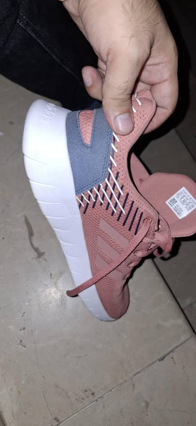 Original Adidas Women’s Asweerun Running Shoes – Pink/peach – Size 4.2