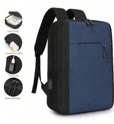 USB Backpack bag+Laptop bag+university and office bag