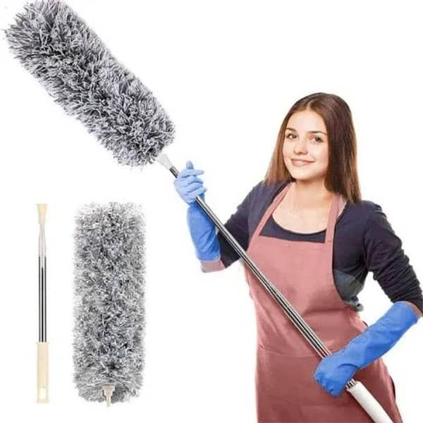 Super Long 280cm Microfiber Duster with Extendable Pole | Bendable & Washable Feather Duster for High Ceiling Fans, Cobwebs & Car Cleaning