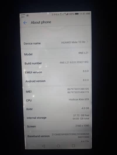Huawei Mate 10 Lite 4/64 exchange ad