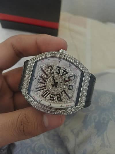 Premium Diamond Men's Watch | Luxury Quartz Watch