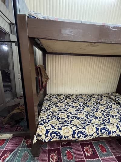Wooden bunk beds