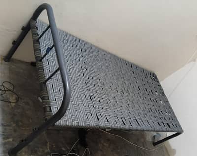 Single Steel Frame Charpai (5 Months Used - Excellent Condition)