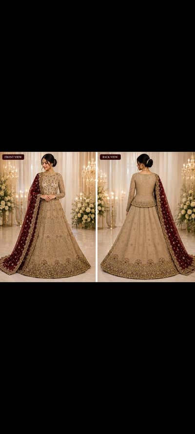 heavy bridal dress 1 time used