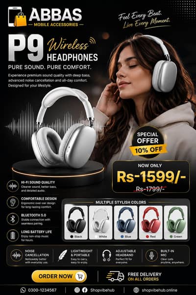 P9 and P9 Pro Max Headphones