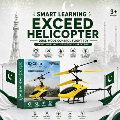 Flying Helicopter With Fall Sensor