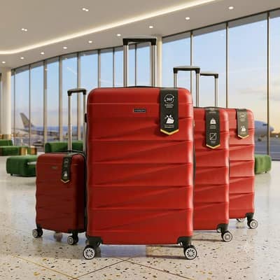 ABS Hard Shell Fibre Trolley Suitcase 4 Wheel 360° and luggage