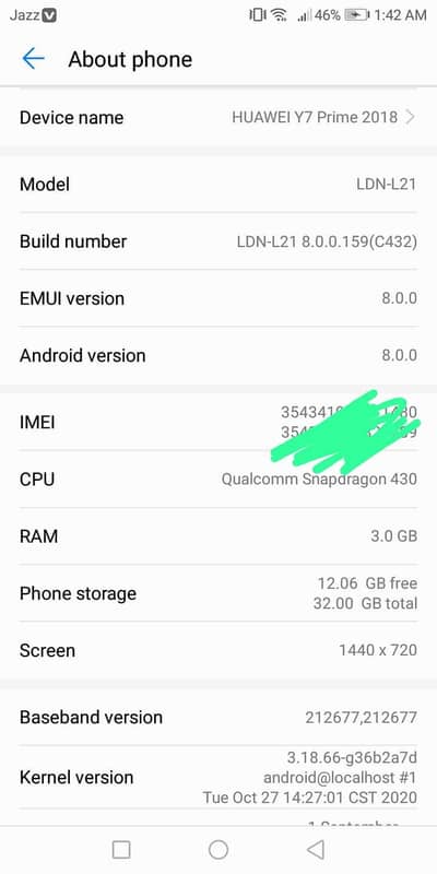 Huawei Y7 Prime 2018 3gb 32gb