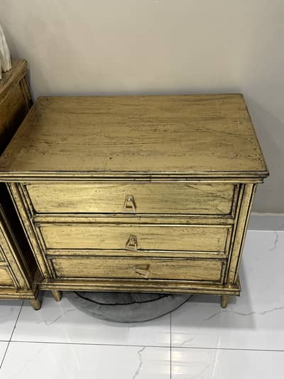 2 Gold Polished Side Tables