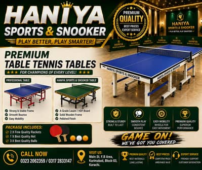 Table Tennis Table\Ping Pong \Pool Table\Snooker\Carrom | Karachi