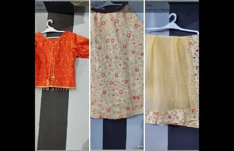 3 piece party wear legnga choli and duppata