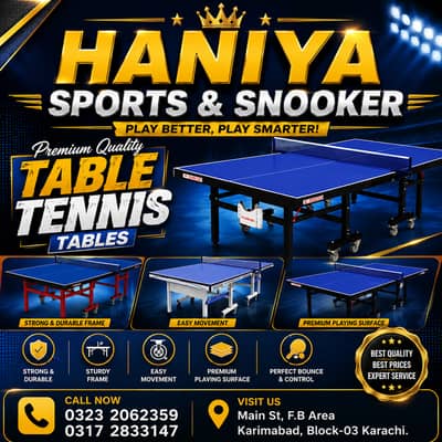 HANIYA SPORT & SNOOKER TABLE TINNES POOL BALL FOOTBALL GAME  BILLIARDS