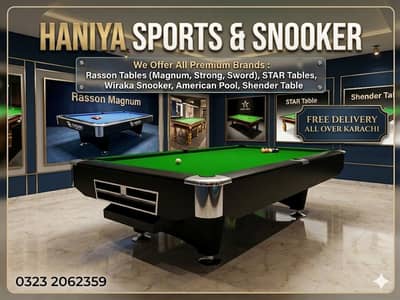 Haniya Sport & Snooker | Football Games |Table Tennis |Pool | Carrom