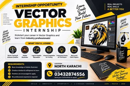 We offer internship for Graphic artist