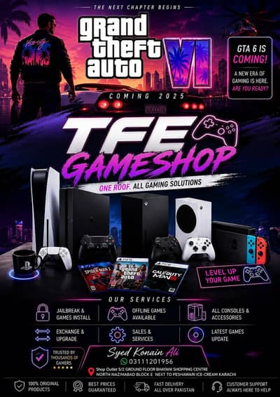PLAYSTATION AND XBOX ALL CONSOLE AND ACCESSORIES TFE GAMESHOP