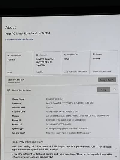 Gaming and Editing Combo PC + LED + Accessories