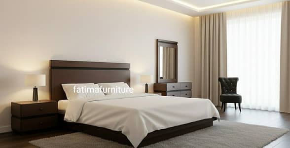 Modern Polish Wooden & Fabricated Bedset - Fatima Furniture H-13 Isd