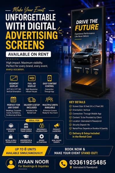 Digital Advertising Standee on Rent