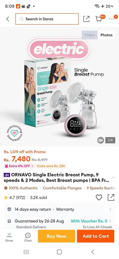 Electric breast pump new 10/10 condition . just box opened