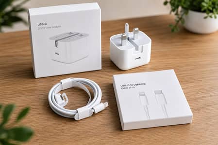 20W USB-C Fast Charger + Type-C to Lightning Cable Combo