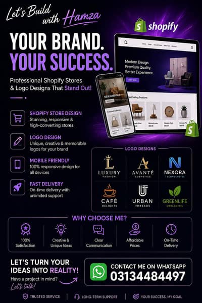 Shopify Store Developer And Logo Designer