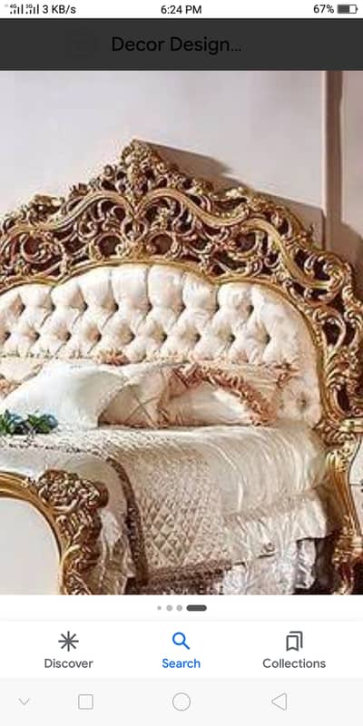 Double bed carving