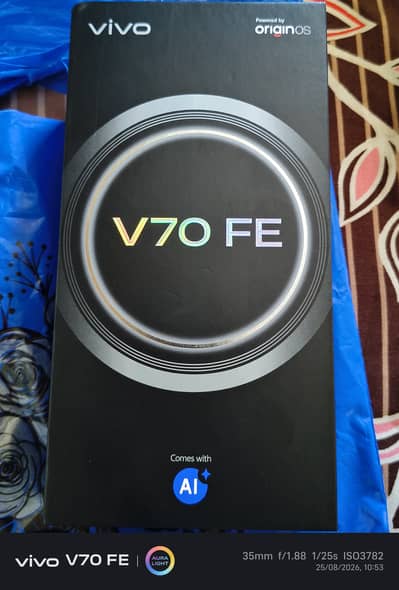 Vivo V70 FE 5G 8/256 gb best mobile of market 200mp lens.