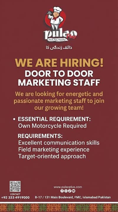 DOOR TO DOOR MARKETING STAFF