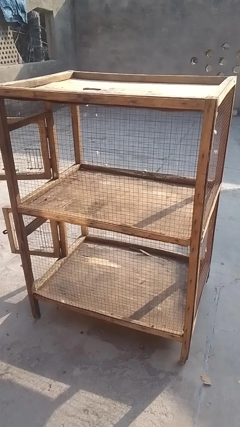 2 portion cage for sell hen or parrot k liya condition pic me dekh lo — photo 2