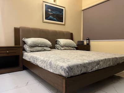 King Size Bed with Side Tables + 6-inch Molty Foam Mattress
