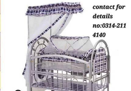baby metal cot and. cradle