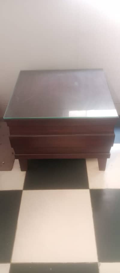 glass wooden Center table for sell,