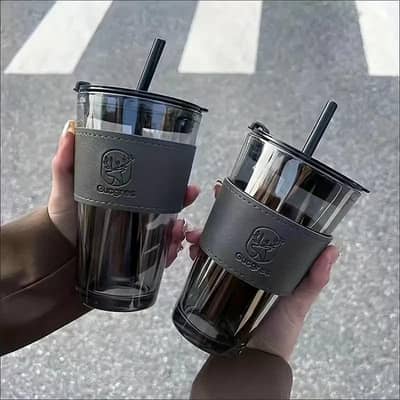 Insulated Stainless Steel Tumbler with Straw