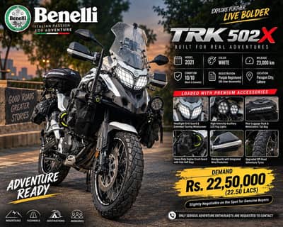 Benelli TRK 502X 2021 White – Mint Condition | Fully Accessory Loaded